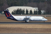 Brussels Airlines Avro Regjet RJ100 OO-DWD nach der Landung in Berlin-Tegel am 14.04.2013