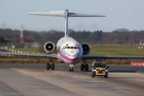 22.11.08 Besuchte uns die MD87 von Pronair, sie brachte die Handballmanschaft vom FC Barcelona nach Hamburg.