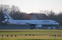 Aegean A 320-232 SX-DGJ kurz vor dem Start in Berlin-Tegel am 30.12.2013