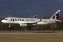 Qatar Airways, A7-AHW, Airbus, A320-232, 13.01.2015, GVA, Geneve, Switzerland 



