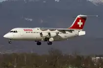 Swiss, HB-IXT, BAe-Avro, ARJ-100, 13.01.2015, GVA, Geneve, Switzerland 




