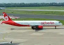 A 321-211 Air Berlin D-ALSC, taxy at DUS - 04.09.2014