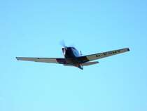 Eine Money M20R Ovation kurz nach dem Start vom Sportflughafen Vilshofen/Ndby am 16.02.2007.