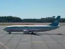 LX-LGF, Boeing 737-400  Chateau de Vianden  der Luxair am 14.07.2003 Luxembourg