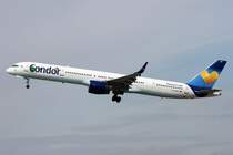 Condor, D-ABOE, Boeing, 757-330 wl (Janosch-St. & Misch-Lkrg.), 03.04.2015, DUS-EDDL, Düsseldorf, Germany