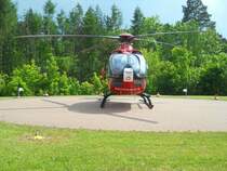 D-HDRS, EC-135 P2i, Christoph 60 von DRF-Luftrettung, SRH Waldklinikum Gera am 22.5.2015