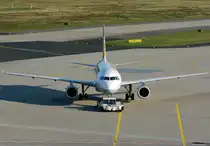 A 319-100 D-AGWM Germanwings, pushback at CGN 19.10.2014
