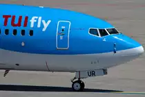TUIfly (X3/TUI), D-ATUR, Boeing, 737-8K5 wl (Bug/Nose ~ neue TUI-Lkrg.), 05.06.2015, CGN-EDDK, Köln-Bonn, Germany