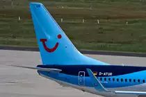 TUIfly (X3/TUI), D-ATUR, Boeing, 737-8K5 wl (Seitenleitwerk/Tail ~ neue TUI-Lkrg.), 05.06.2015, CGN-EDDK, Köln-Bonn, Germany