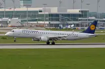 D-AEMD Lufthansa CityLine Embraer ERJ-195LR (ERJ-190-200 LR)  bei der Landung in München  14.05.2015