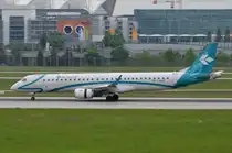 I-ADJN Air Dolomiti Embraer ERJ-195LR (ERJ-190-200 LR)  beim Start in München am 14.05.2015