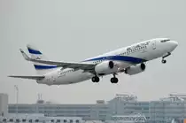 4X-EKF El Al Israel Airlines Boeing 737-8HX(WL)  in München gestartet am 15.05.2015