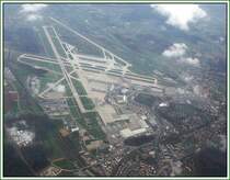 Z�rich Flughafen nach dem Start nach Kreta am 06.11.2004