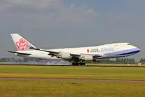 China Airlines, B-18722, Boeing B747-409F, 4.Juli 2015, AMS  Amsterdam, Netherlands.