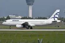 SX-DGV Aegean Airlines Airbus A320-232  gelandet am 11.09.2015 in München