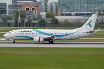 TC-TLB Tailwind Airlines Boeing 737-4Q8   gelandet in München  11.09.2015