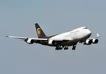 B 747-44AF der UPS, N572UP im Endanflug auf Köln/Bonn - 02.08.2015