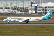 I-ADJK Air Dolomiti Embraer ERJ-195LR (ERJ-190-200 LR)  am 11.12.2015 beim Start in München