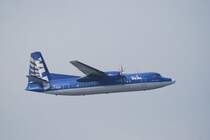 Fokker F50 OO-VLR der VLM nach dem Start in Hamburg Fuhlsb�ttel am 01.04.09