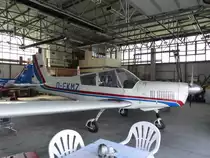 Zlin 43, D-EKMZ in der Technikhalle in Gera (EDAJ) am 19.7.2016