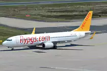 B 737-800 Pegasus  Nisa Nur , TC-ADP, taxy in CGN - 05.05.2016