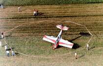 Zlin Kunstflugmaschine nach Bruchlandung - Sommer 1982