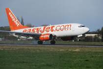 Diese Boeing 737 von Easyjet war am Ostermontag den 13.04.09 in Hamburg Fuhlsbttel zu Gast.