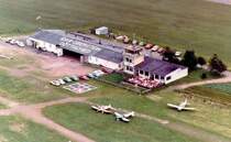 Flugplatz Idar Oberstein - alte Luftaufnahme aus der 80iger Jahren. 