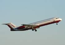 Air Berlin Fokker 100 D-AGPA, ohne Air Berlin-Titel, beim Start in Berlin-Tegel am 13.09.2008