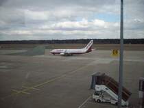 Air Berlin vor dem Abflug am Flughafen Nrnberg. 20.03.09