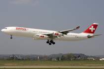 Swiss, HB-JMO, Airbus, A340-313X, 13.04.2009, ZRH, Zrich, Switzerland 

