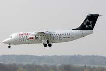 Swiss, HB-IYU, BAe-Avro, ARJ-100, 13.04.2009, ZRH, Zrich, Switzerland 